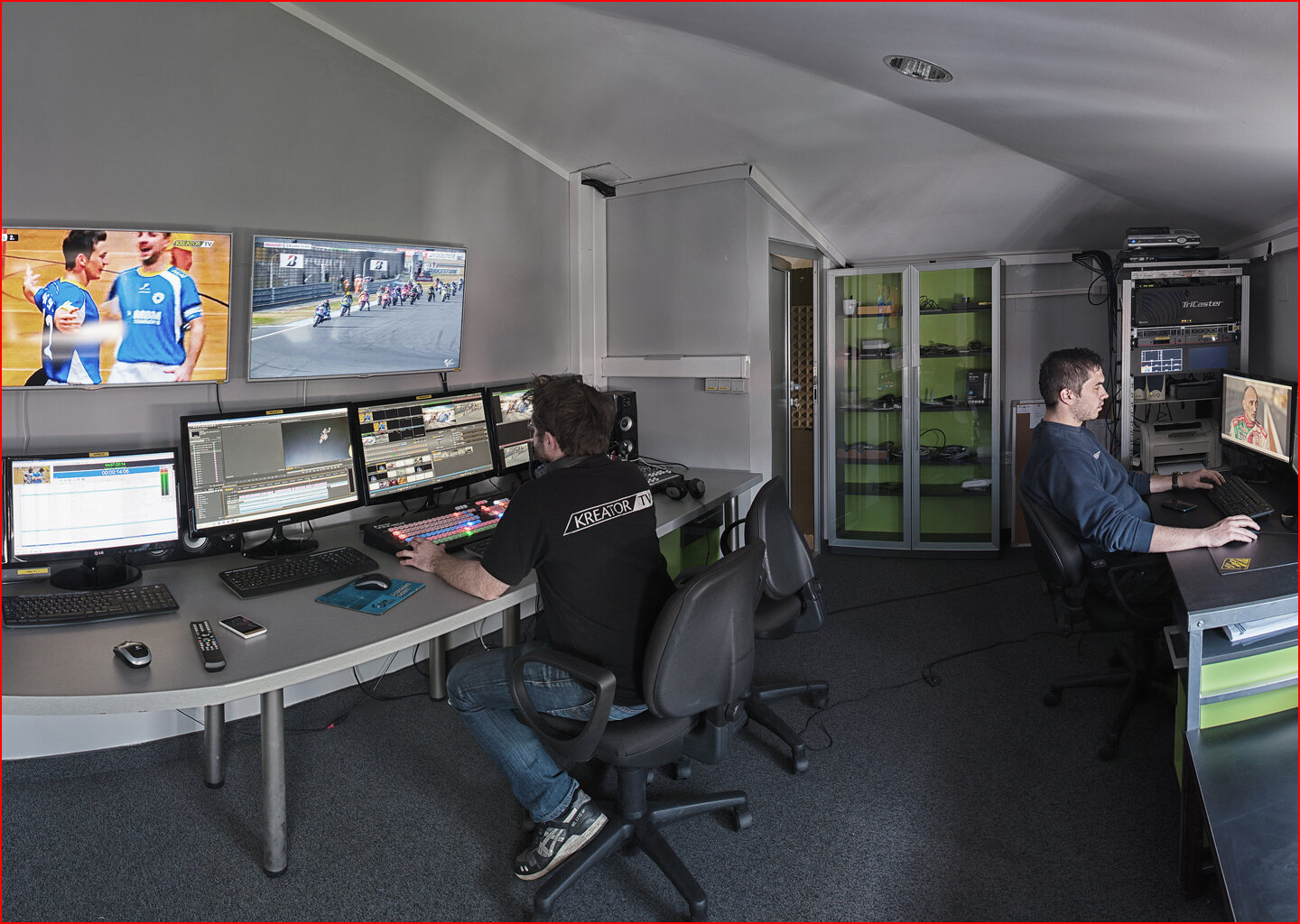 Inside the GP1 television control room